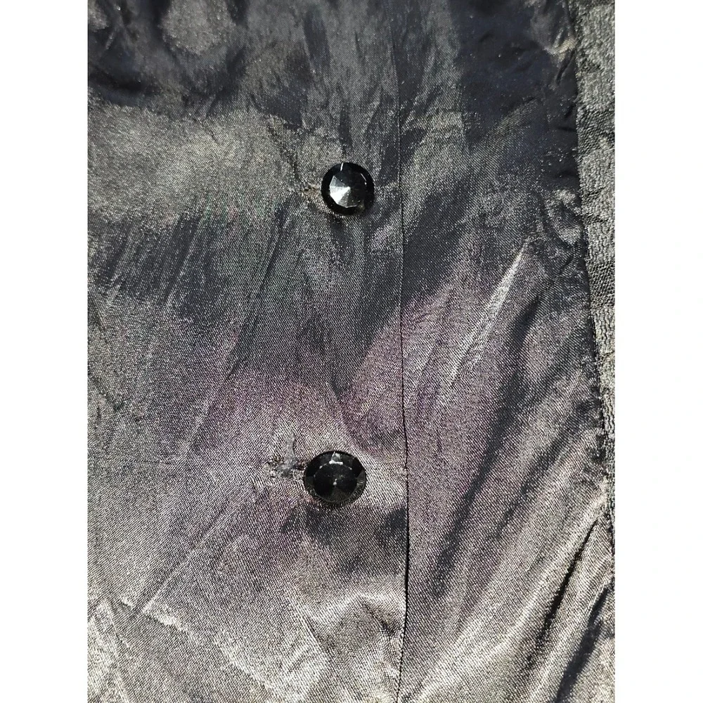Unbranded Black Lace Top Women's Size Medium/Large Vintage Button Up‎ Sun Wear